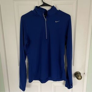 Women’s blue Nike long sleeve quarter zip